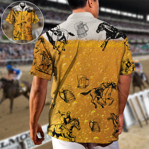 Beer Horse Racing Just For You - Hawaiian Shirt