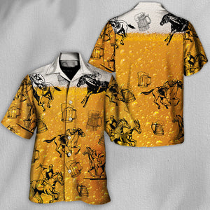 Beer Horse Racing Just For You - Hawaiian Shirt