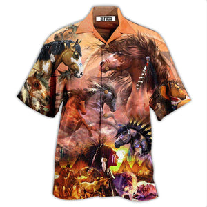 Horse Spirit Native American - Hawaiian Shirt