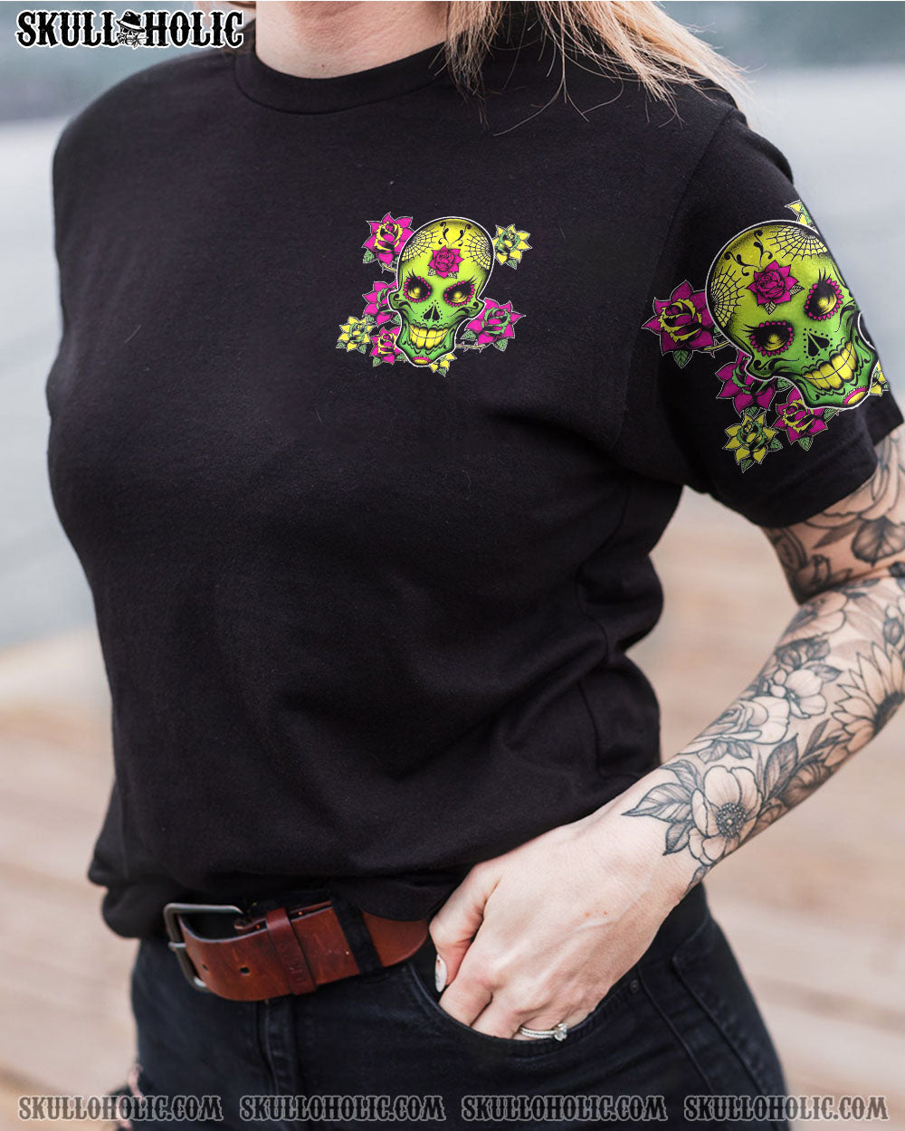 I AM A SWEET GIRL BUT IF YOU PISS ME OFF SUGAR SKULL ALL OVER PRINT TLTW0612222_Short sleeves_T shirt_2XL 1 NANrZ