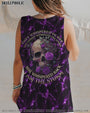 I Am the Storm Floral Purple Lightning Skull Graphic Tee Wo _17_ igTCQ