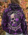 I Am the Storm Floral Purple Lightning Skull Graphic Tee Wo _6_ 9JE9P