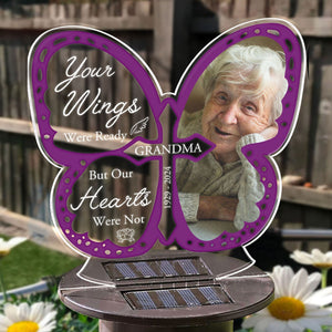 Your Wings Were Ready - Memorial Gift - Personalized Solar Light NA94