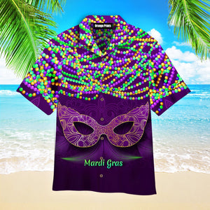 It's A Purple Mask Mardi Gras - Hawaiian Shirt