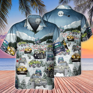 Jeep Snow Party Merry Christmas - Hawaiian Shirt