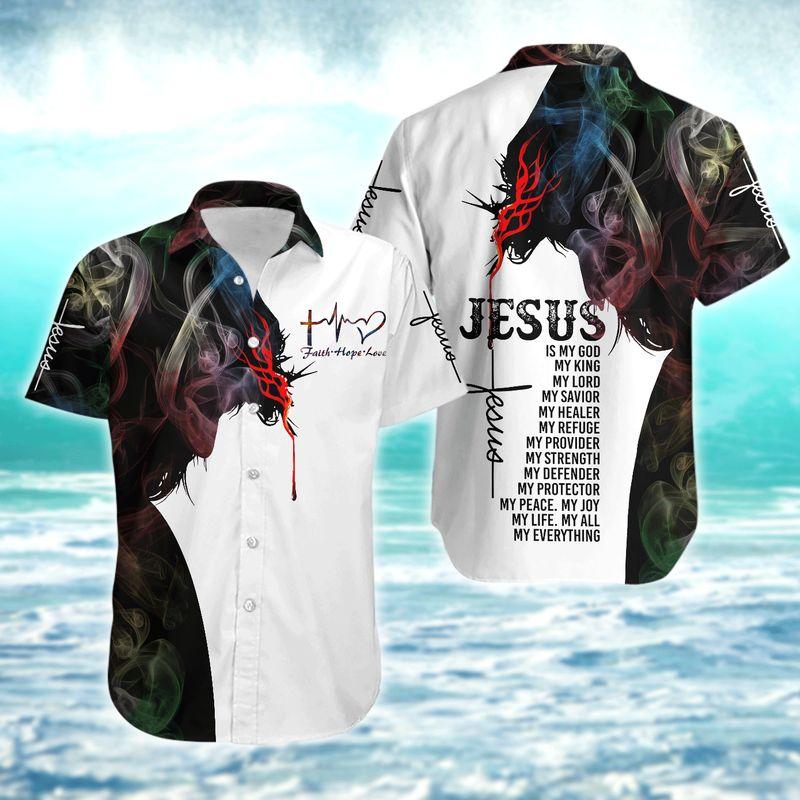 Jesus My Strength My Provider Aloha - Hawaiian Shirt