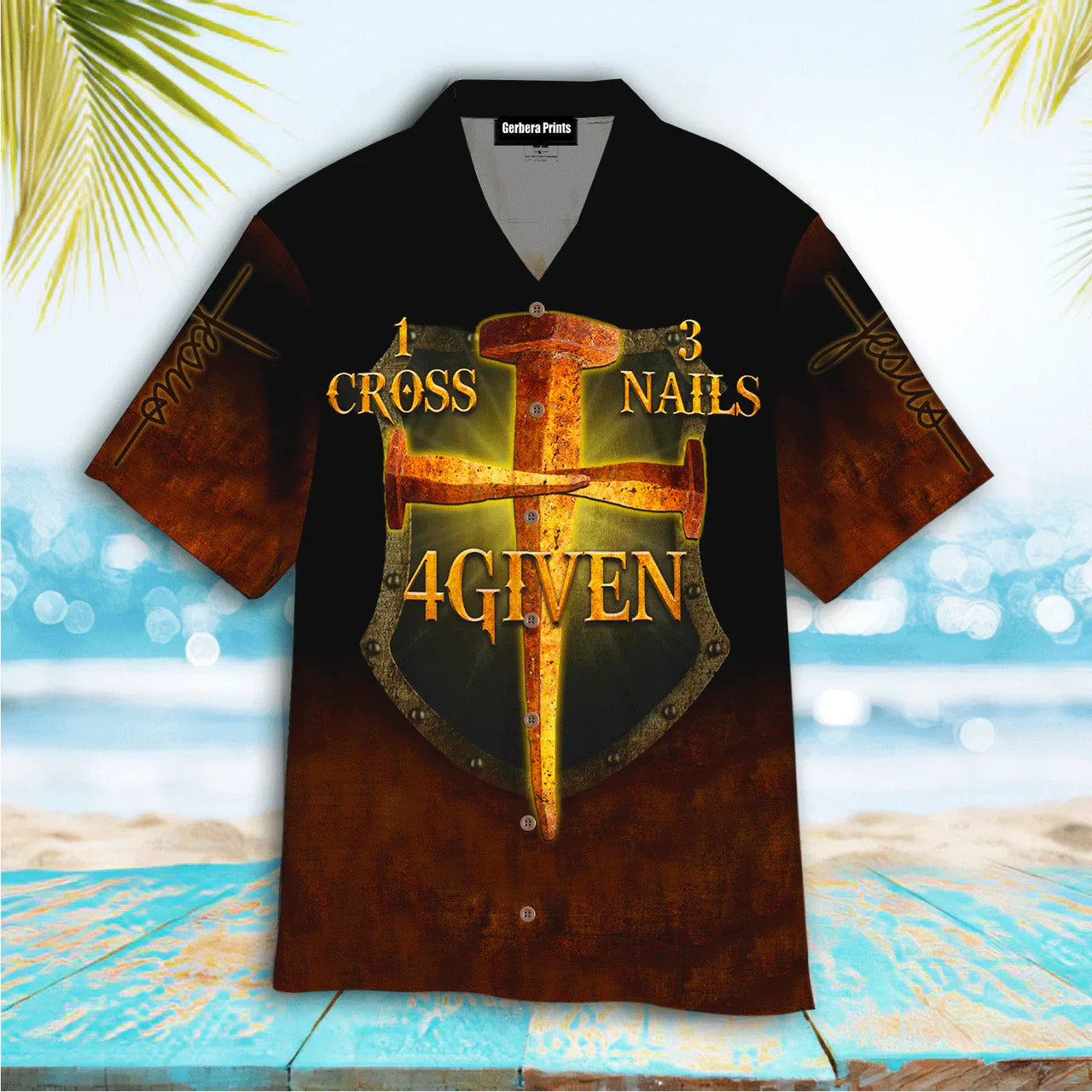 Jesus Cross Nails For Given Aloha - Hawaiian Shirt