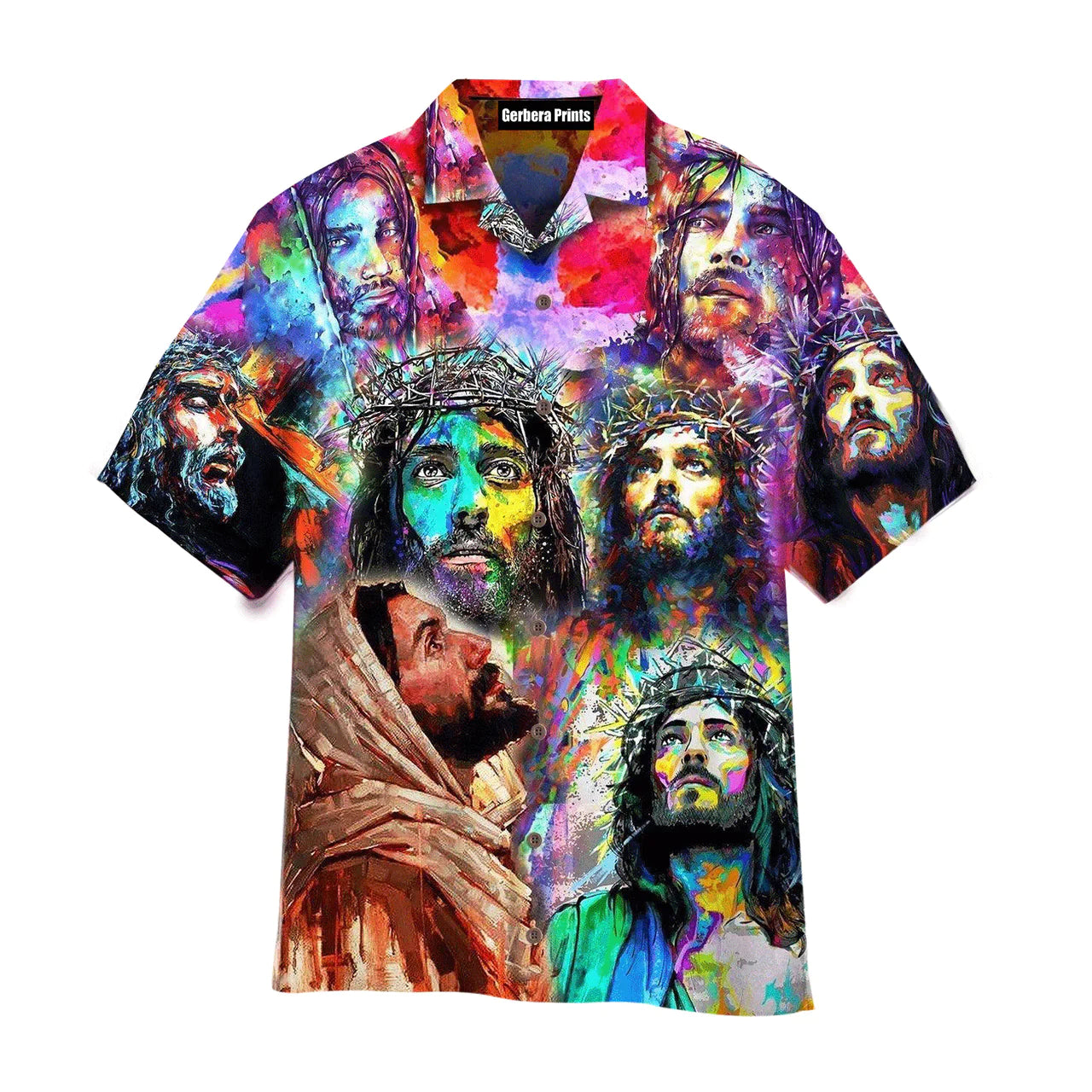 Jesus Peace Life Colorful Aloha - Hawaiian Shirt