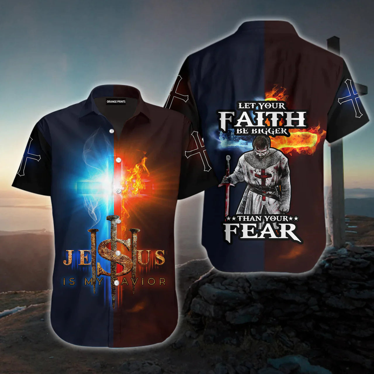 Jesus God Faith And Fear Aloha - Hawaiian Shirt