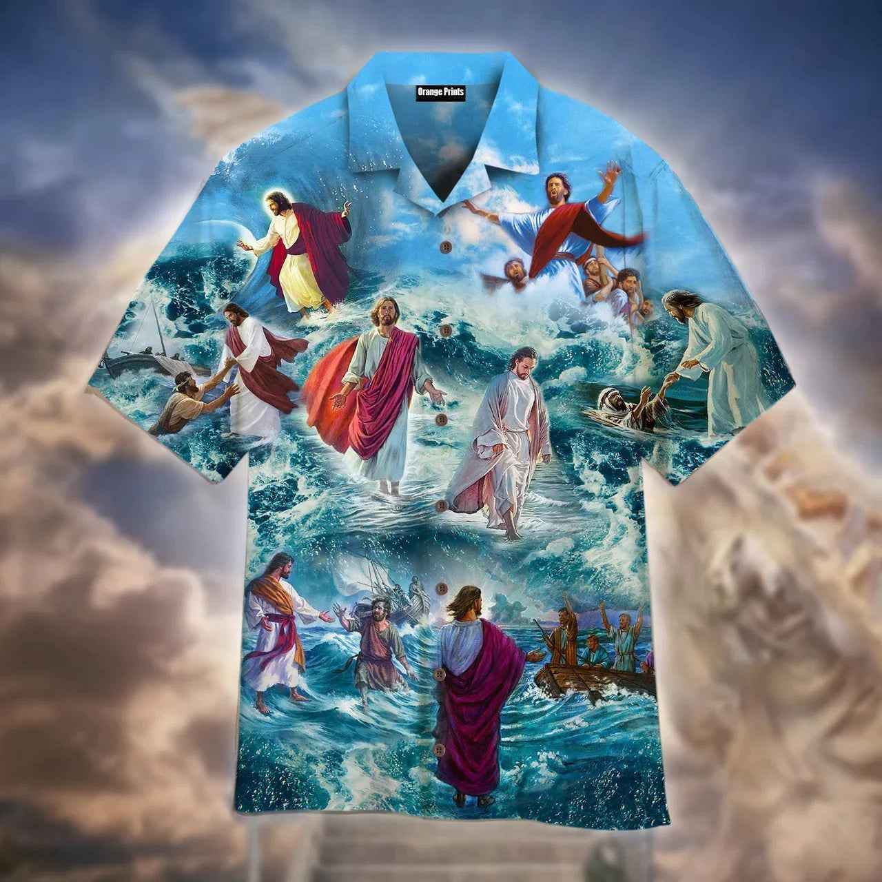 Jesus Save Our Life Aloha Blue Ocean - Hawaiian Shirt