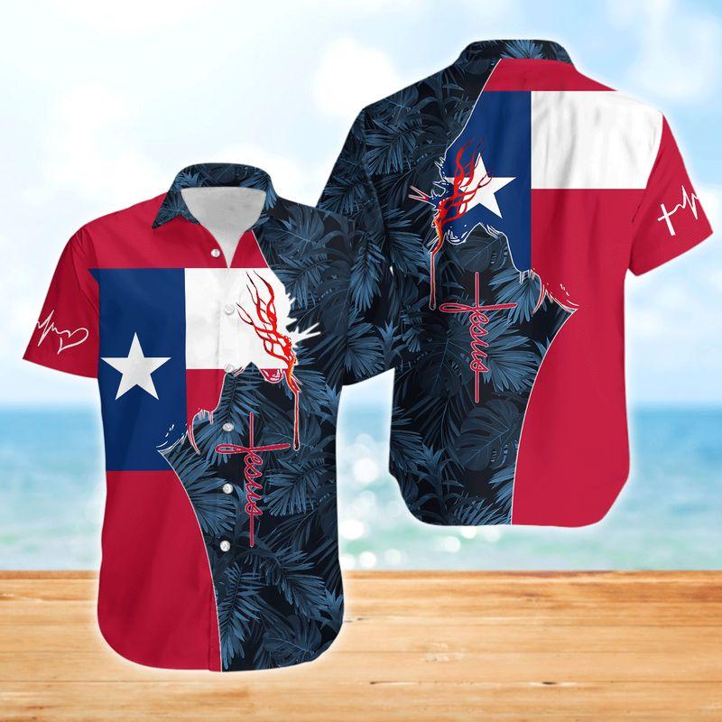 Jesus Texas Map Aloha - Hawaiian Shirt