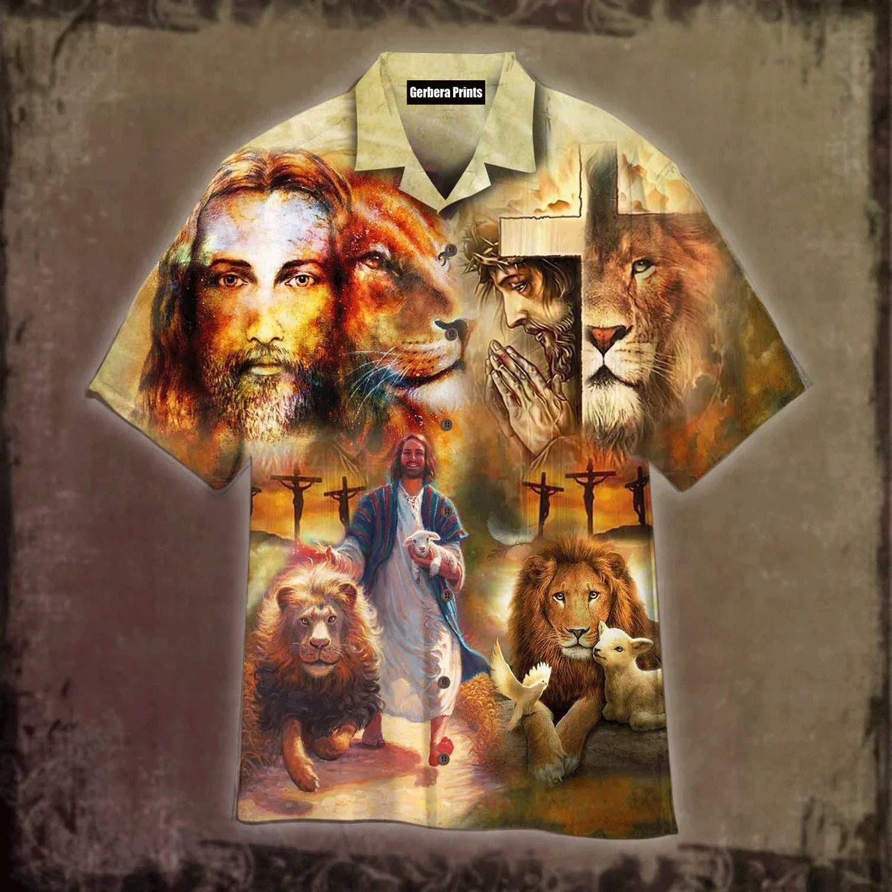 Jesus Faith Hope Love Lion Aloha - Hawaiian Shirt