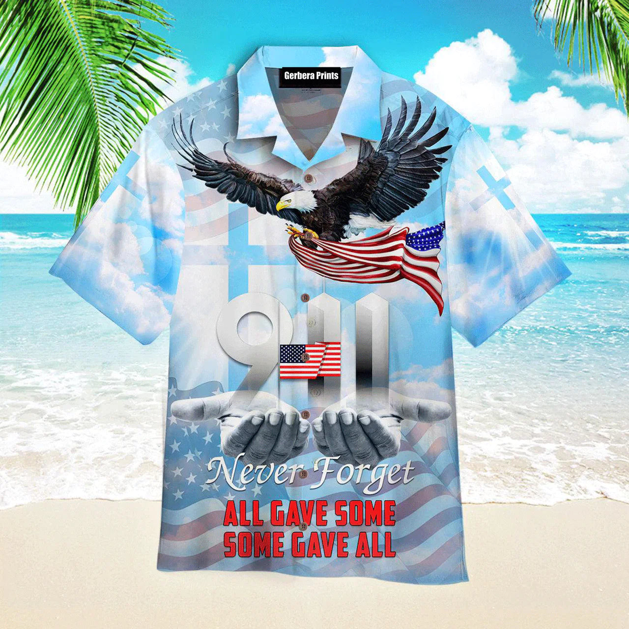 Jesus Eagle Patriot American Flag Aloha - Hawaiian Shirt