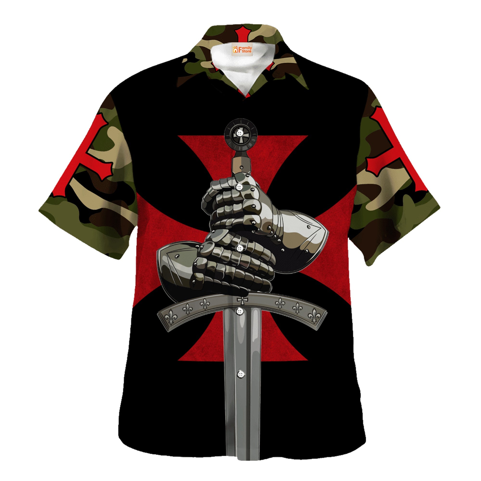 Jesus A Warrior Of Christ And Hold Sword - Hawaiian Shirt