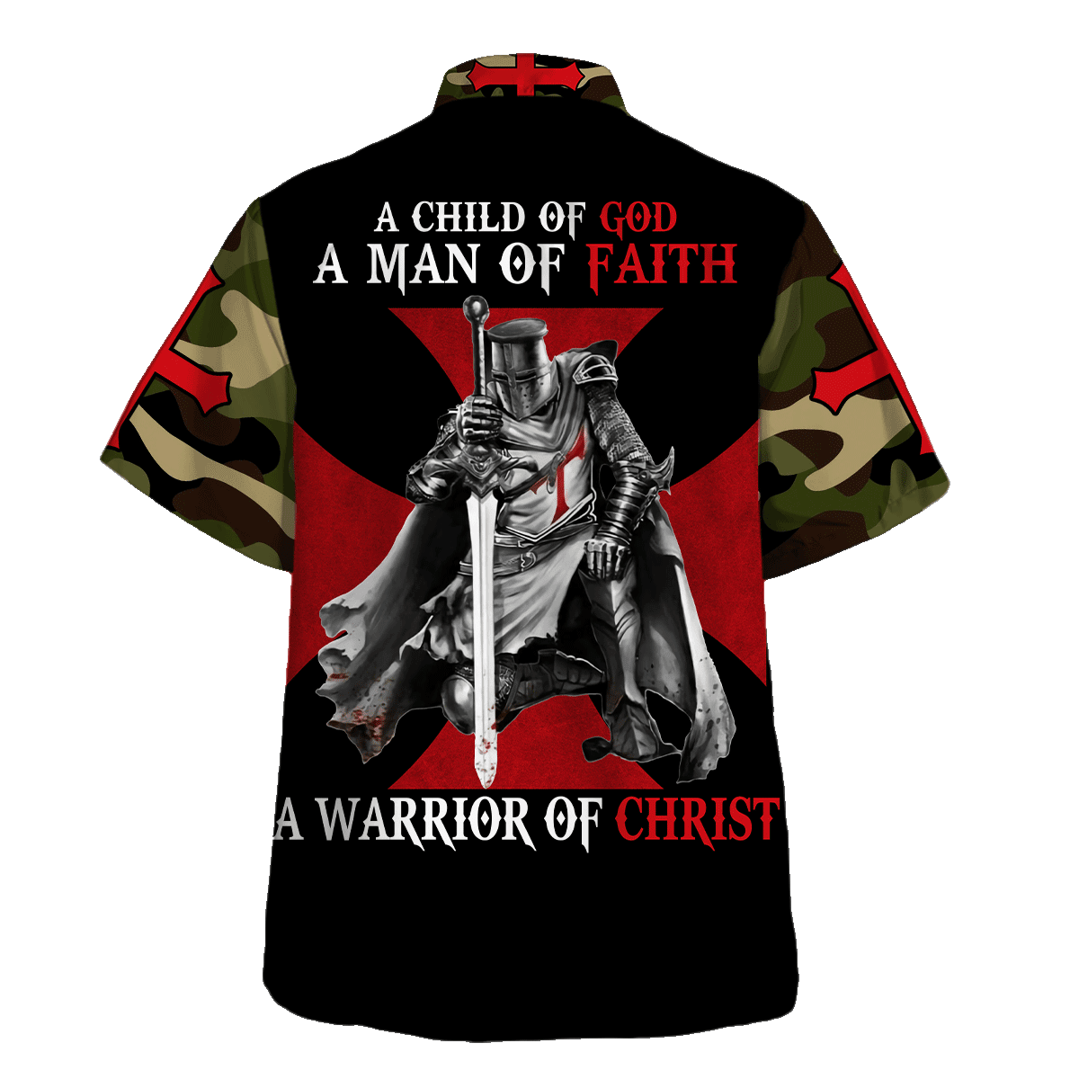 Jesus A Warrior Of Christ And Hold Sword - Hawaiian Shirt