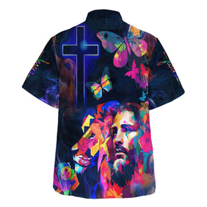 Jesus And Lion Colorful - Hawaiian Shirt