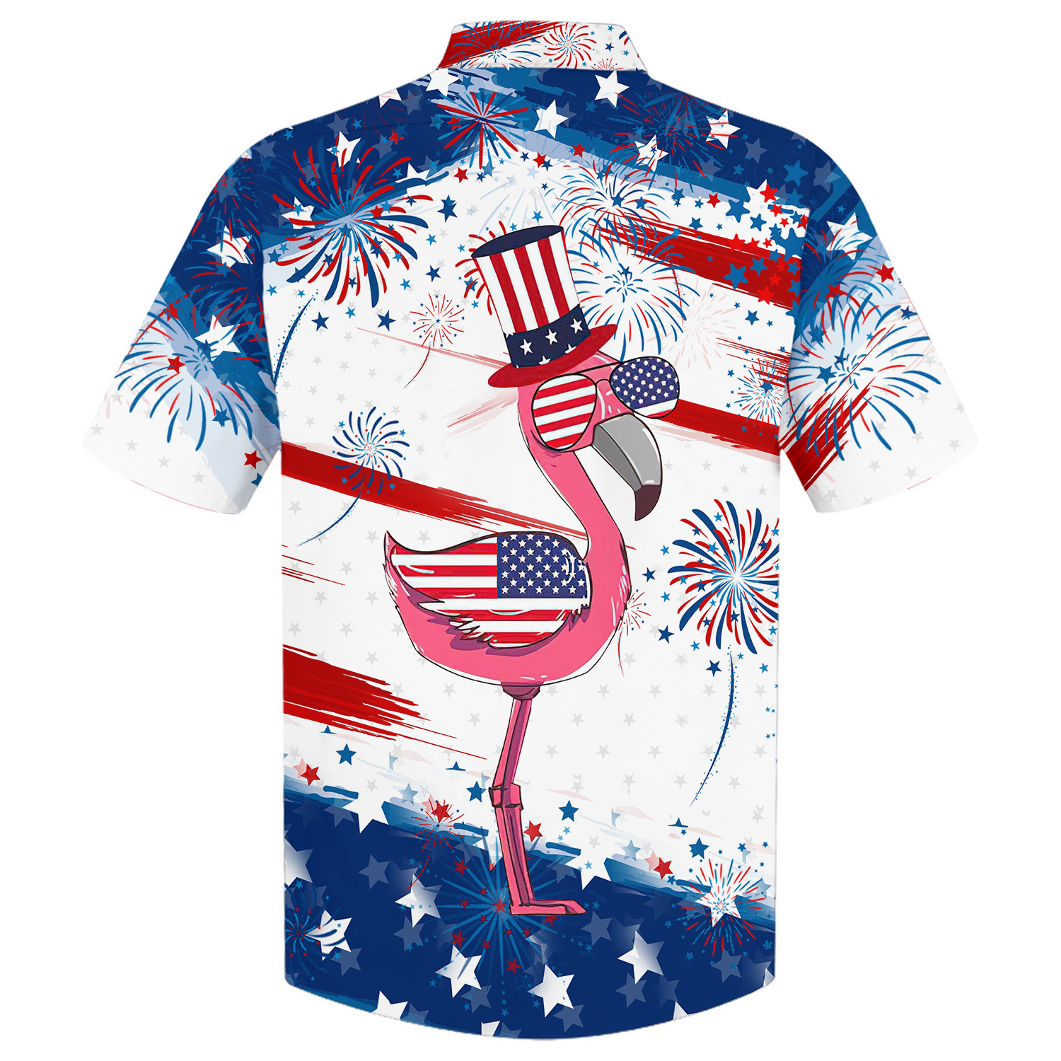 Jesus Flamingo Independence - Hawaiian Shirt