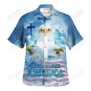 Jesus God Bless America - For Men And Women - Hawaiian Shirt