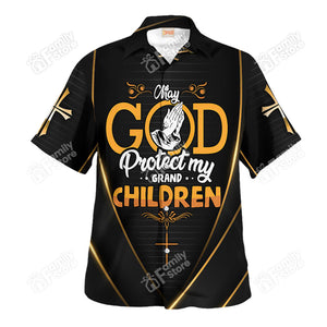 Jesus God Protect My Grand Children - Hawaiian Shirt