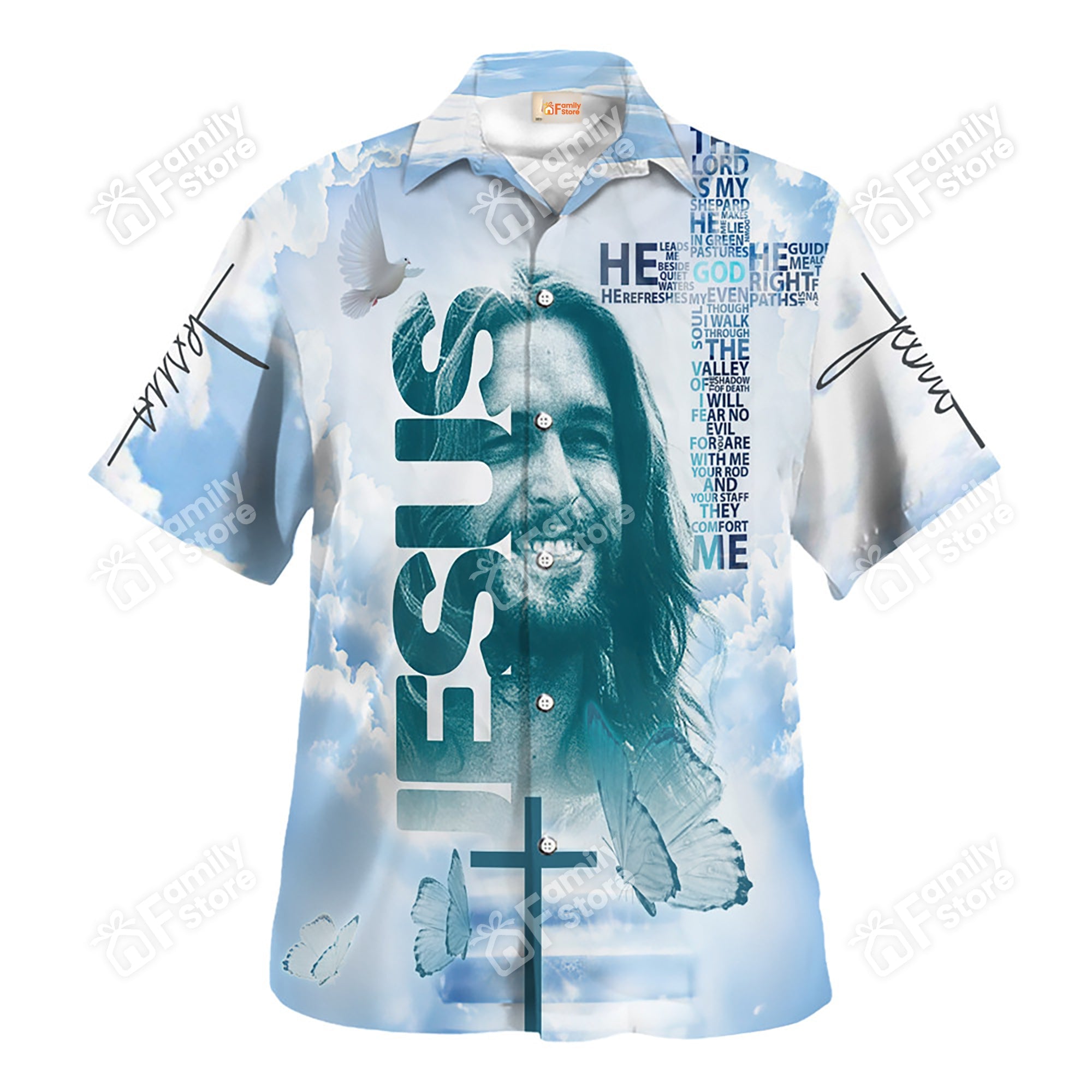 Jesus He Leads Me Beside Quiet Water - Hawaiian Shirt