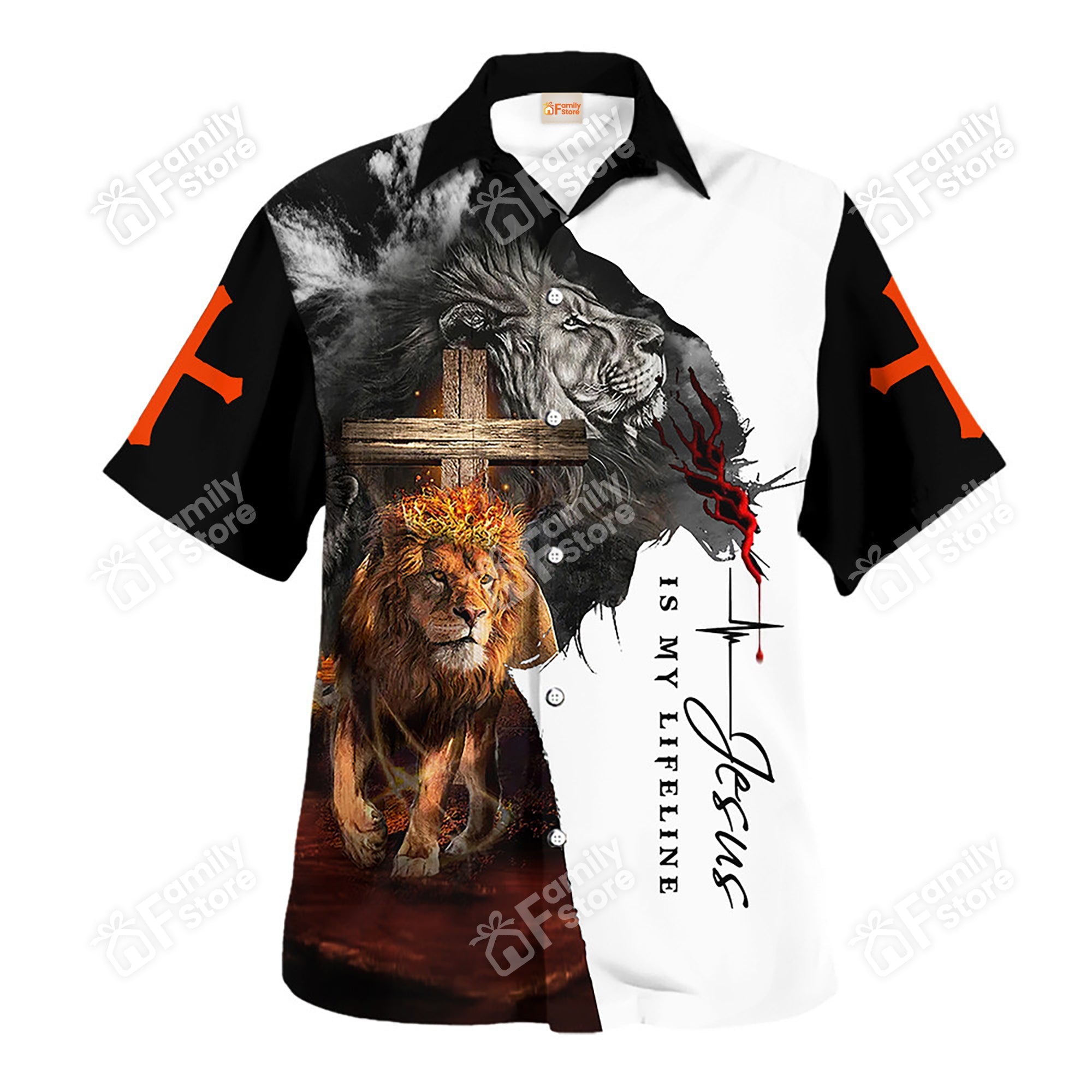 Jesus In My Life Lion - For Men And Women - Hawaiian Shirt