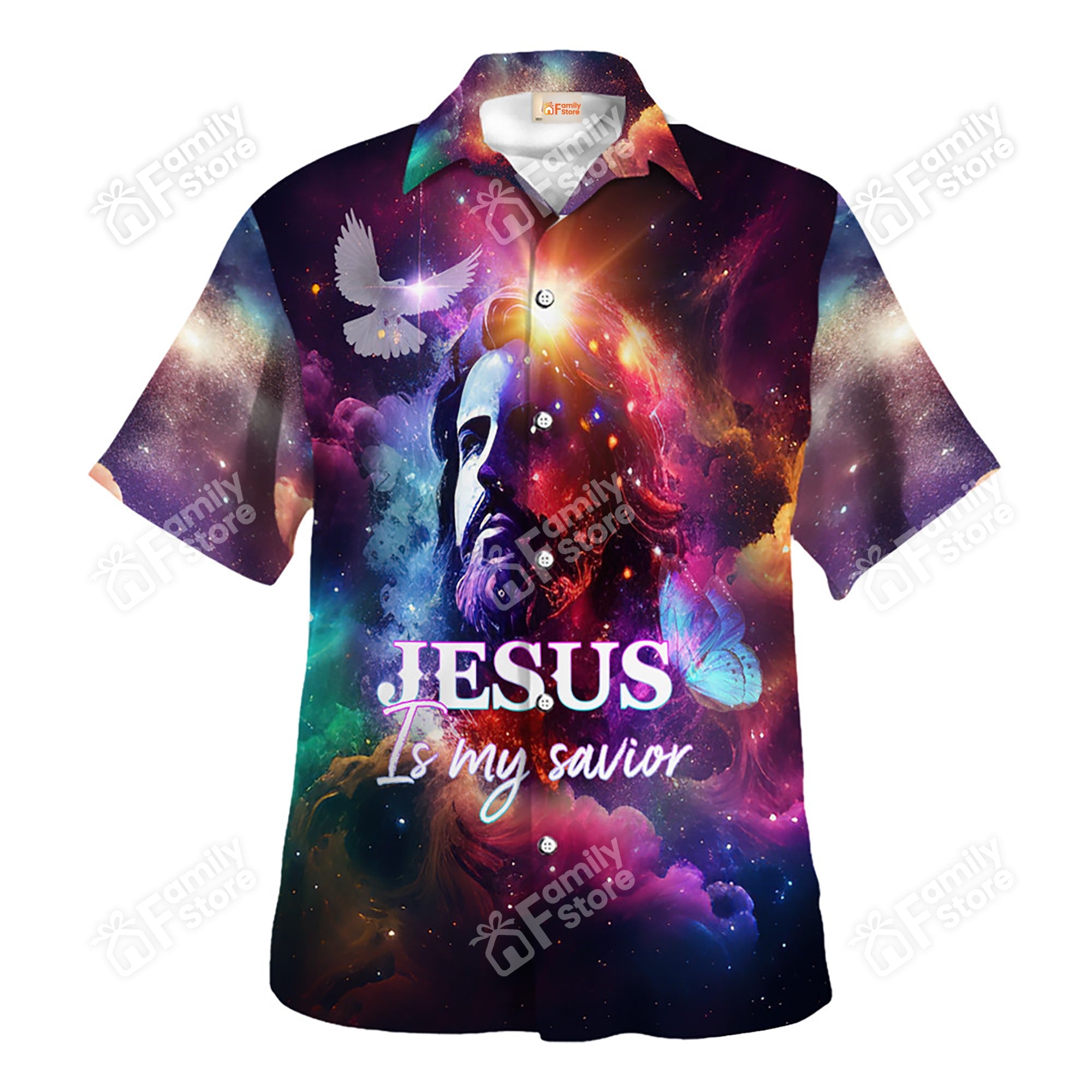 Jesus Is My Saviior Colorful - Hawaiian Shirt