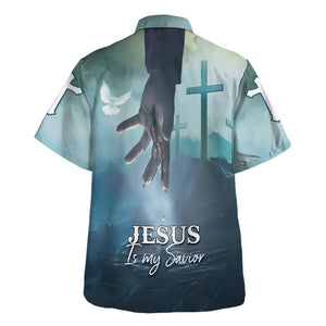 Jesus Is My Savior Bleeding Hand - Hawaiian Shirt