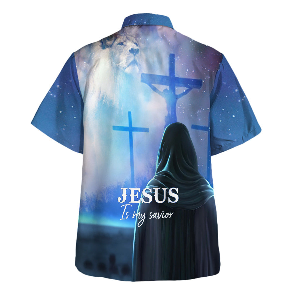 Jesus Is My Savior Blue - For Men And Women - Hawaiian Shirt