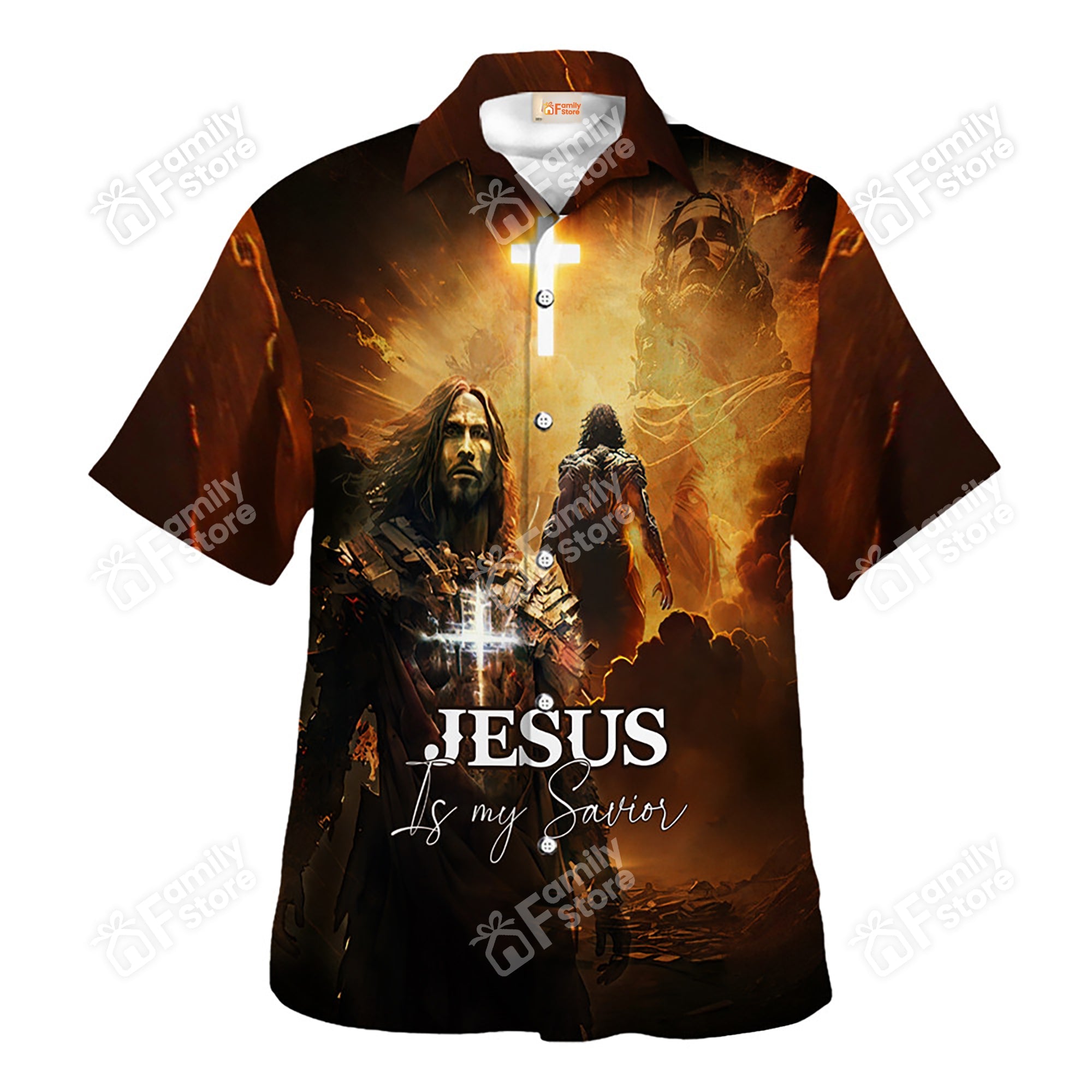 Jesus Is My Savior Combatant - For Men And Women - Hawaiian Shirt