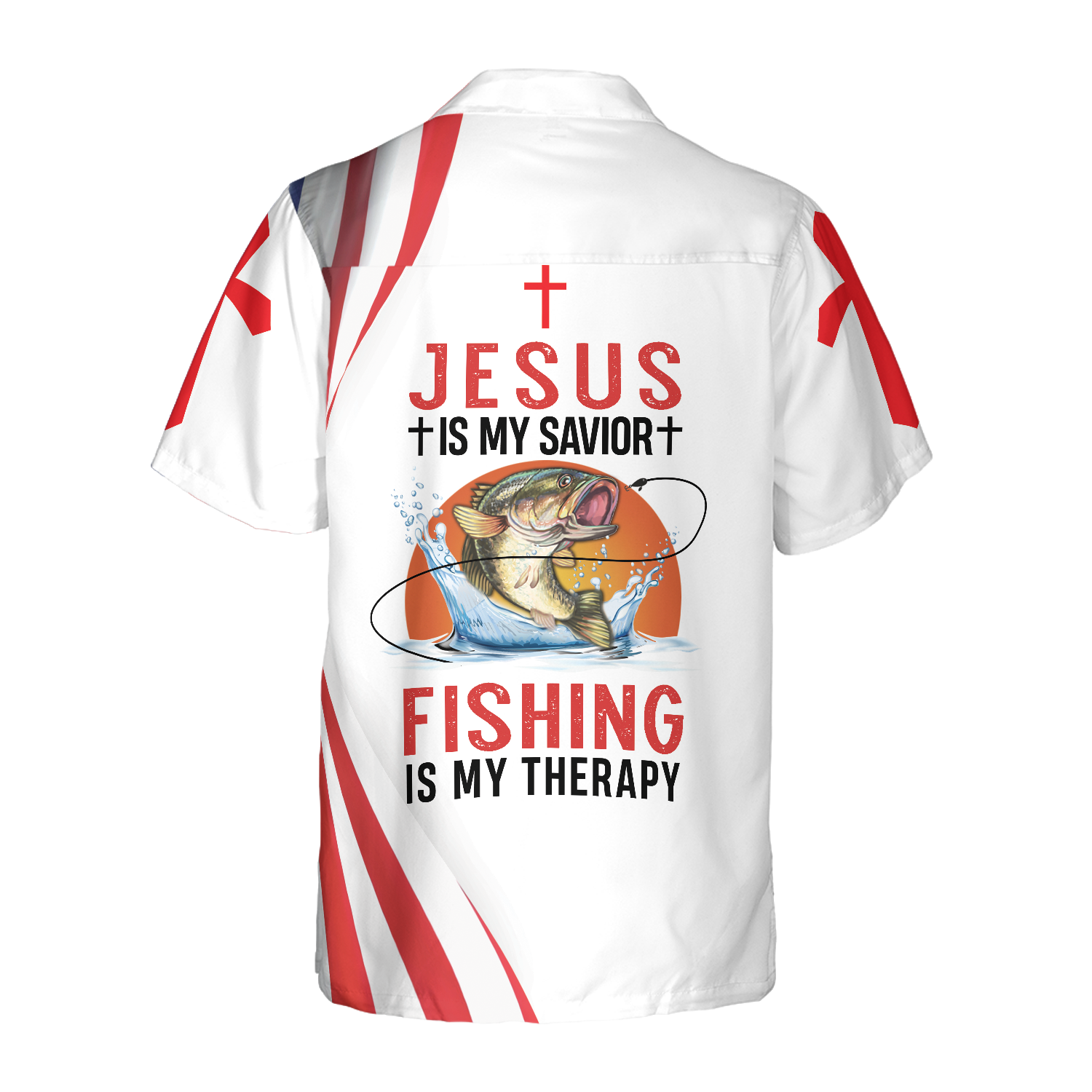 Jesus Is My Savior Fishing Is My Therapy - Hawaiian Shirt