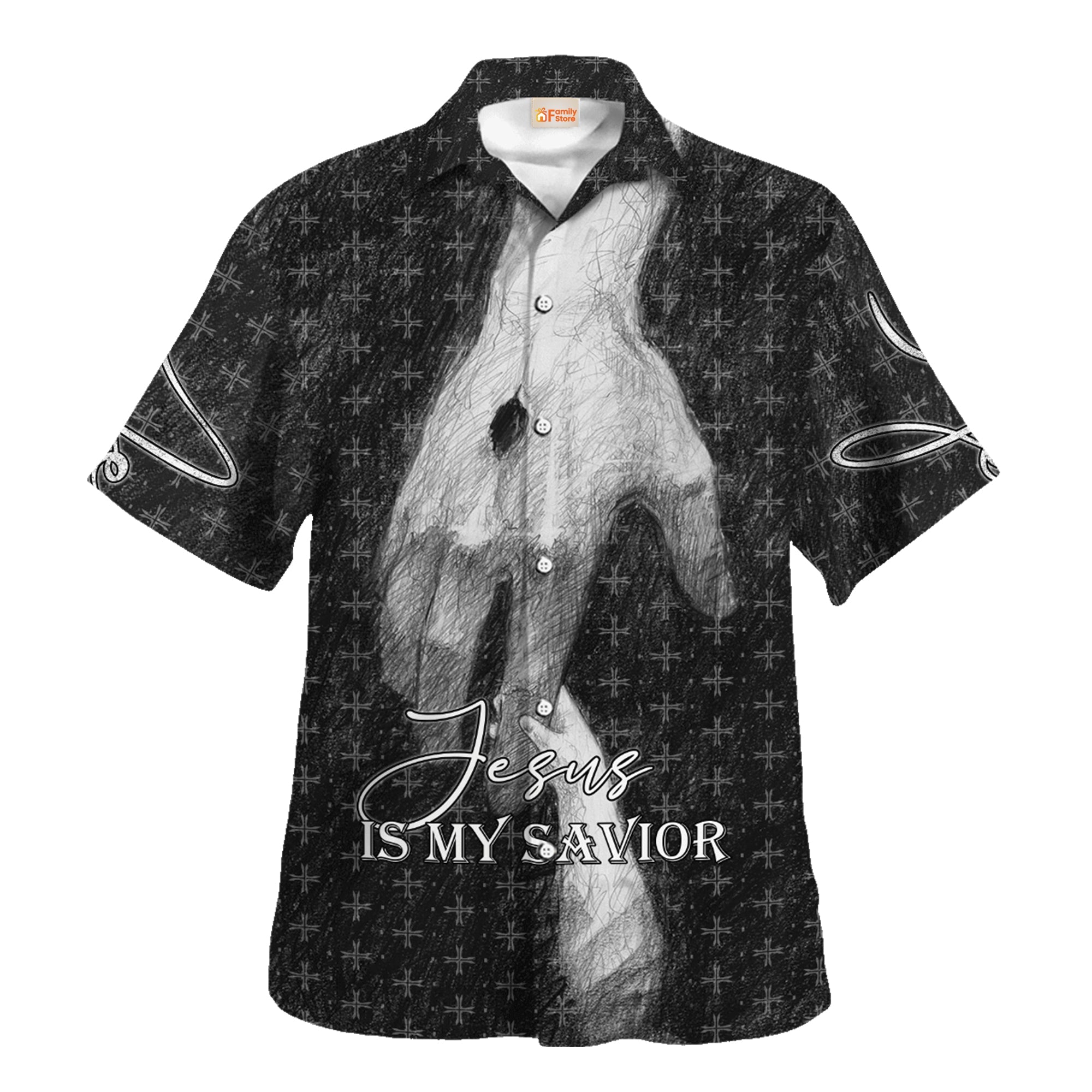 Jesus Is My Savior Hold Finger - For Men And Women - Hawaiian Shirt