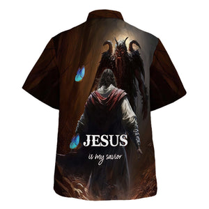 Jesus Is My Savior With Devil - Hawaiian Shirt