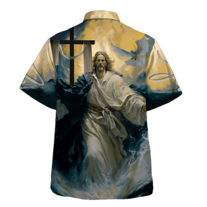 Jesus Is My Savior With Dove - For Men And Women - Hawaiian Shirt