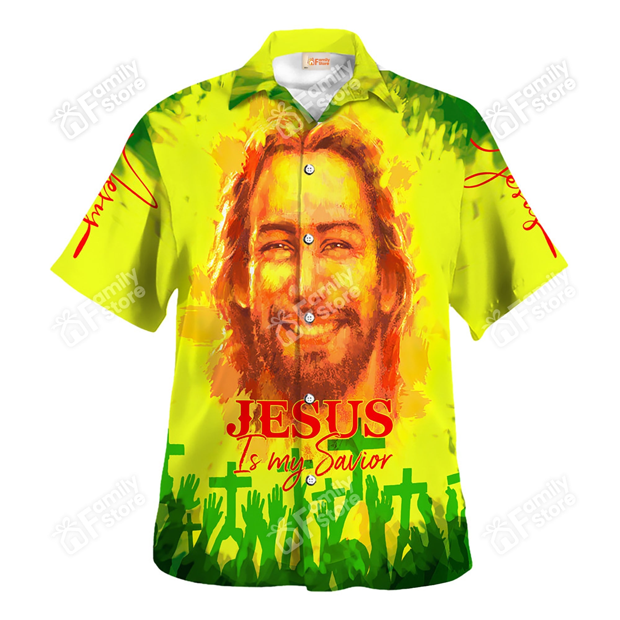 Jesus Is My Savior, Face Of God - Hawaiian Shirt