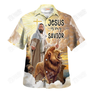 Jesus Is My Savior, Glory Of Jesus And Lion - Hawaiian Shirt