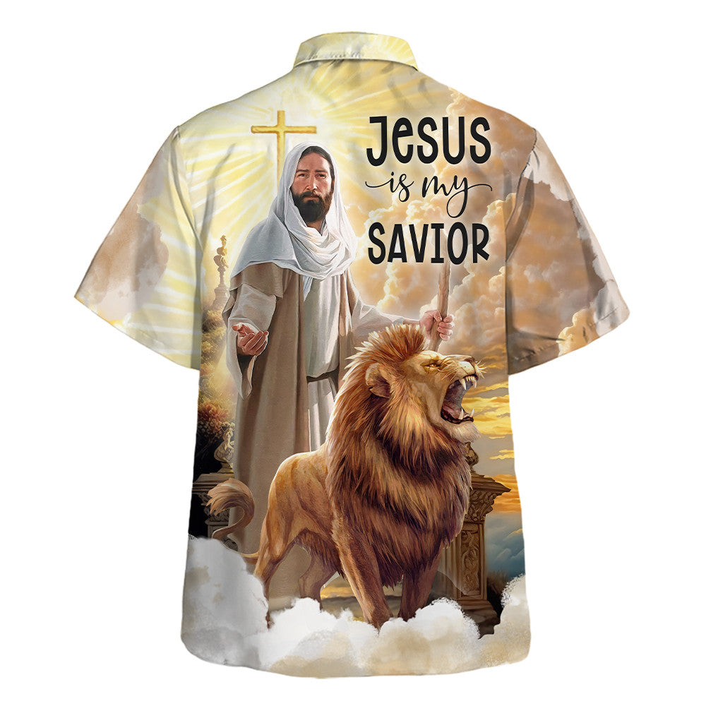 Jesus Is My Savior, Glory Of Jesus And Lion - Hawaiian Shirt