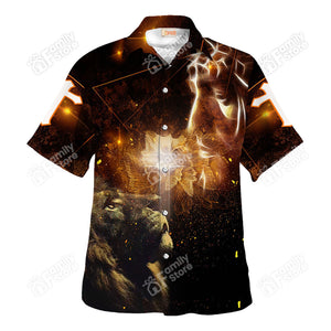 Jesus Lion Light Flower - Hawaiian Shirt