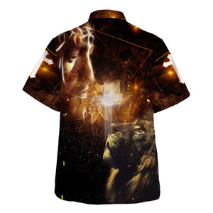 Jesus Lion Light Flower - Hawaiian Shirt