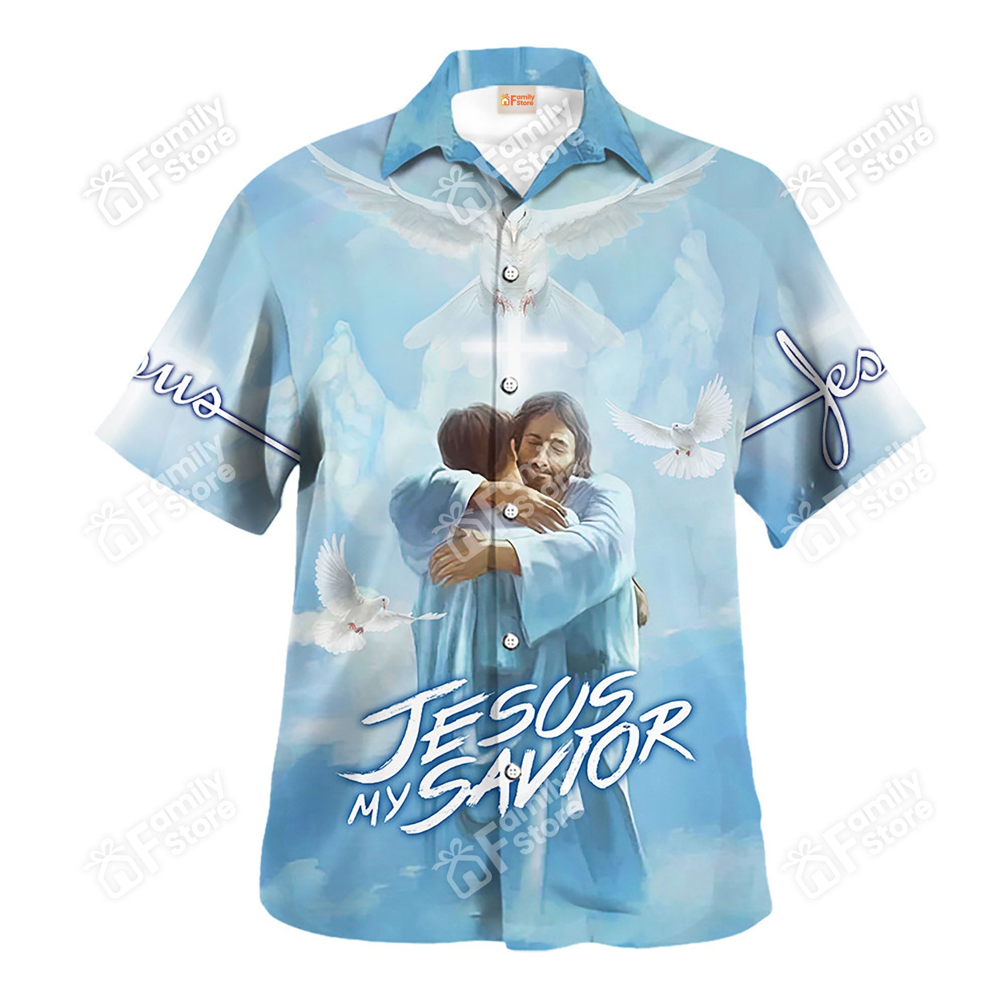 Jesus My Savor in Heaven - Hawaiian Shirt