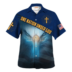 Jesus One Nation Under God - For Men And Women - Hawaiian Shirt