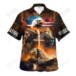 Jesus One Nation Under Mascot - Hawaiian Shirt