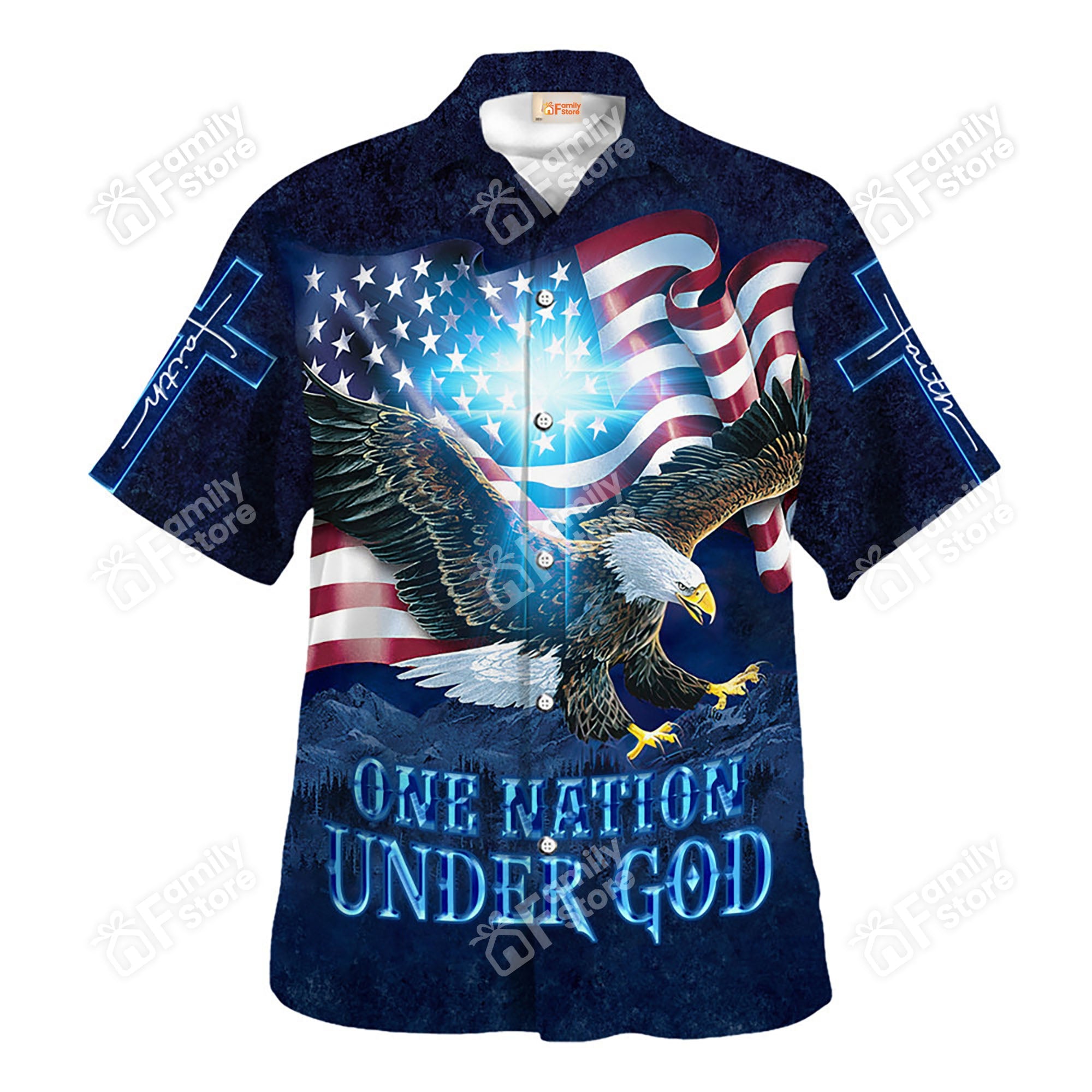 Jesus One Netori Under God - Hawaiian Shirt