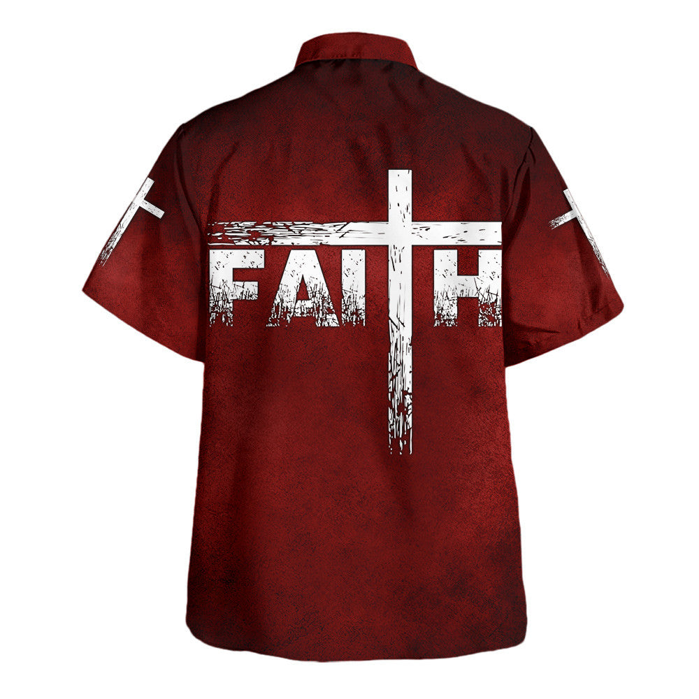 Jesus Red Faith Over Fear - Hawaiian Shirt