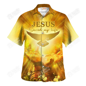 Jesus Saved My Life Golden Light - Hawaiian Shirt