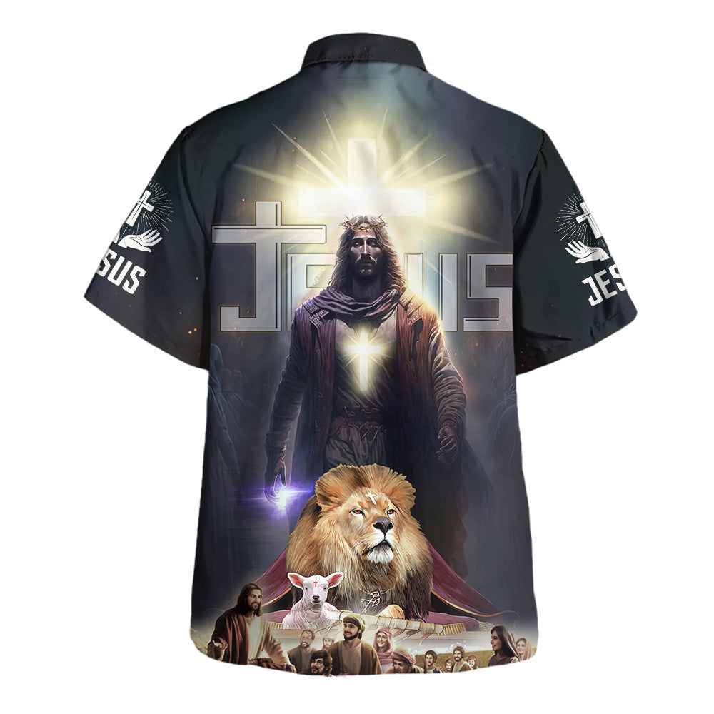 Jesus Saves Animals Lion - Hawaiian Shirt