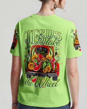 Jesus Take The Wheel Watermelon - Women's All Over Print Shirt - AT4080528