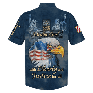 Jesus Under God With Liberty And Justice For All - Hawaiian Shirt