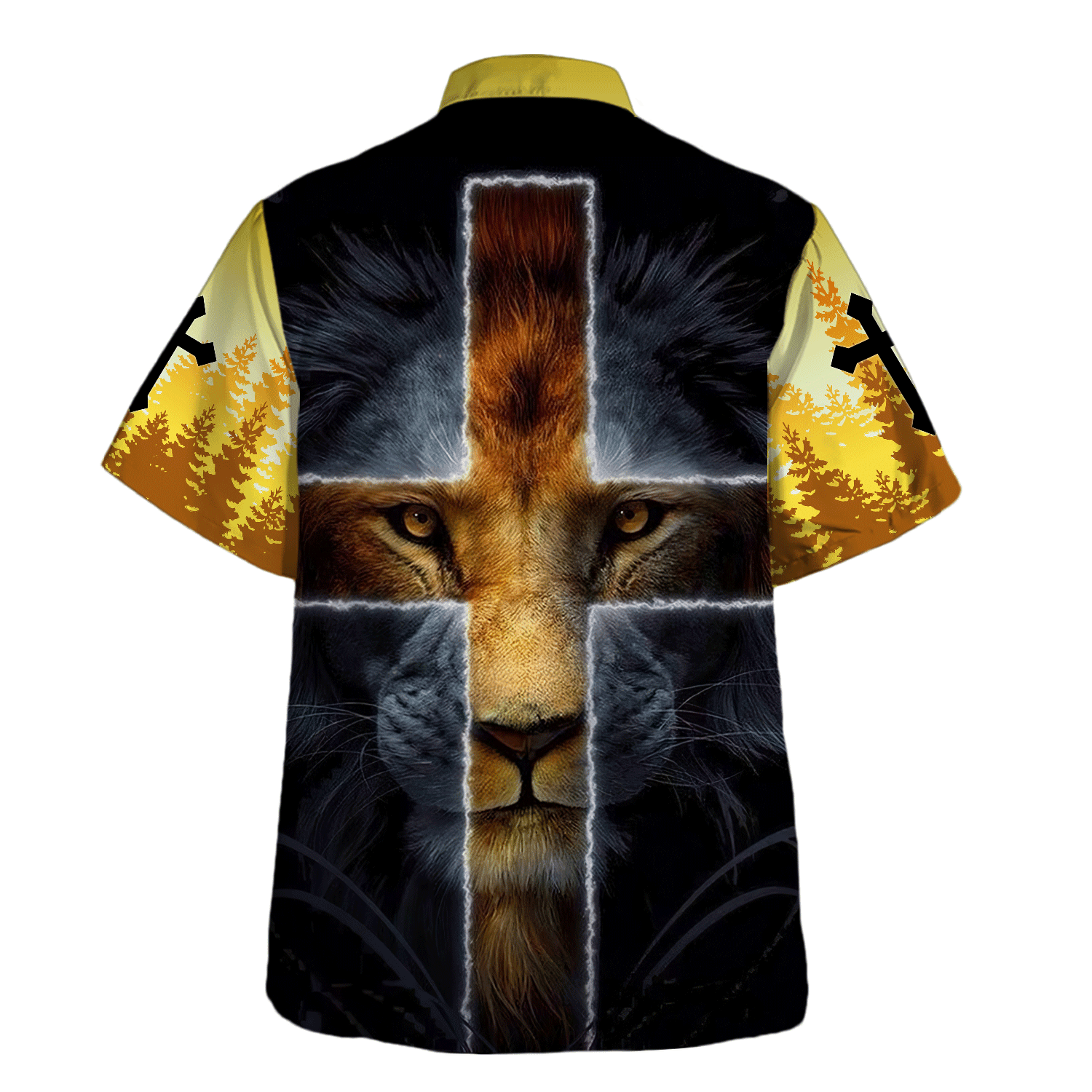 Jesus Warrior Of Christ Lion Cross - Hawaiian Shirt