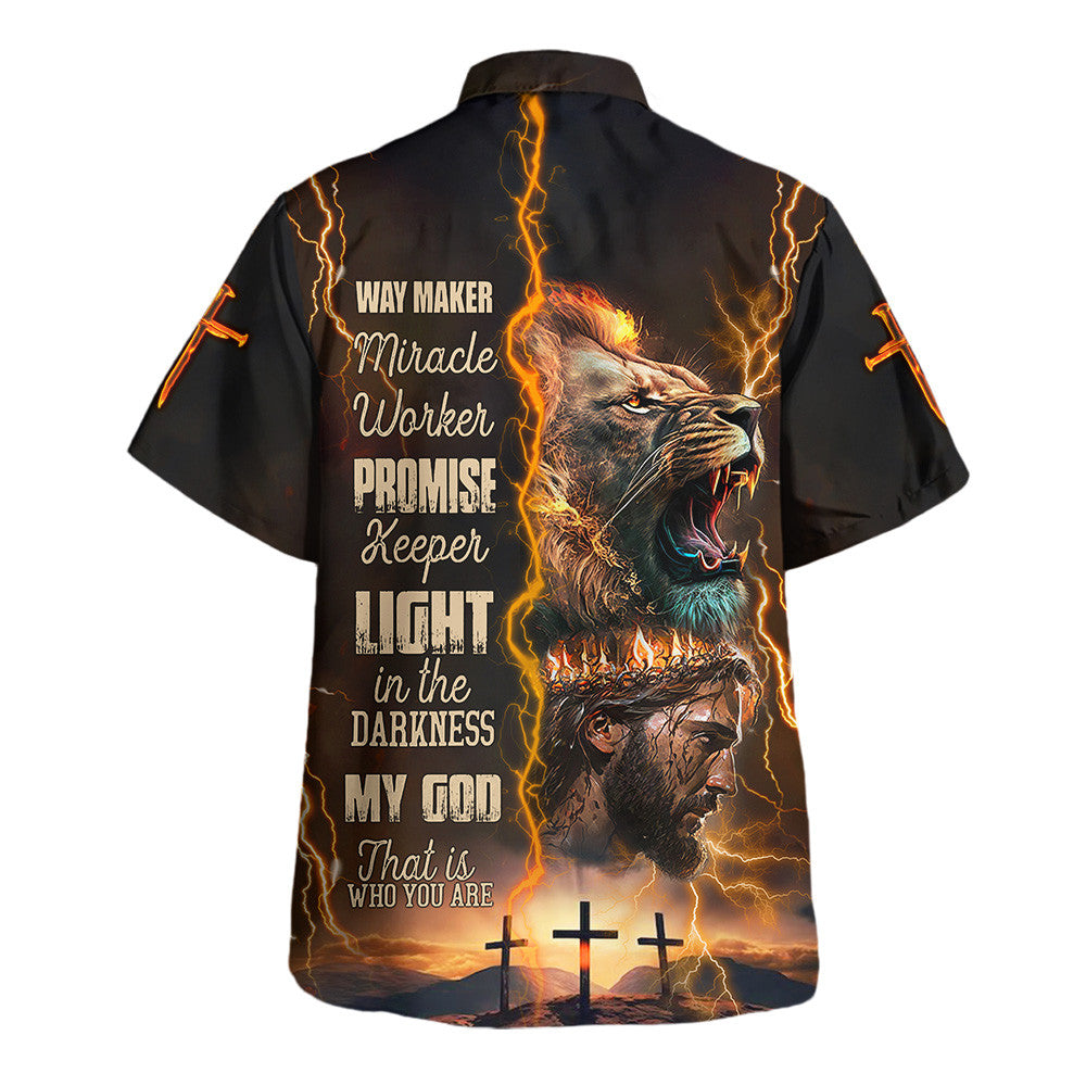 Jesus Way Maker Miracle Worker Promise - Hawaiian Shirt