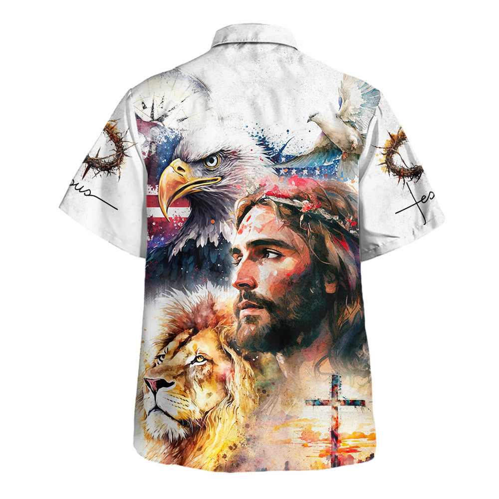 Jesus With Animal Colorful - Hawaiian Shirt